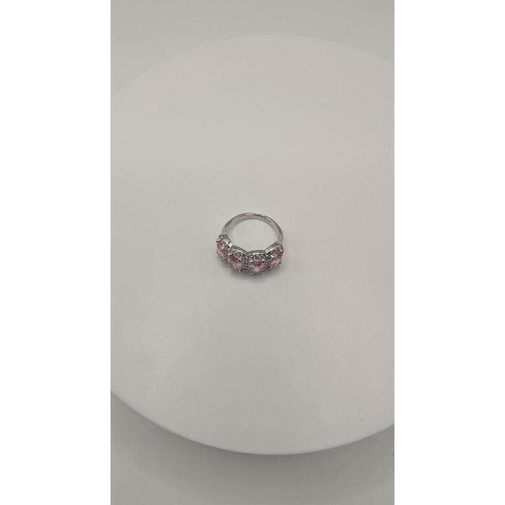 Elegant Pink Stone Cocktail Ring Size 7 - Picture 6 of 9